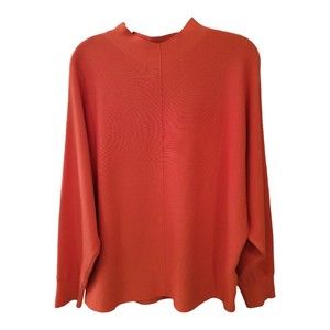 Anthropologie Saturday Sunday  Mock Neck Sweater Size Medium in Apricot Orange